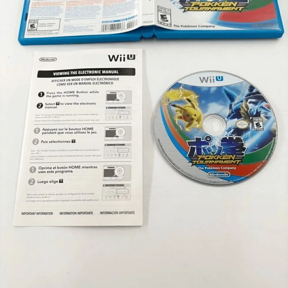 Pokemon Pokken Tournament Wii‎ U (Nintendo Wii U) Tested Does Not Come With Card